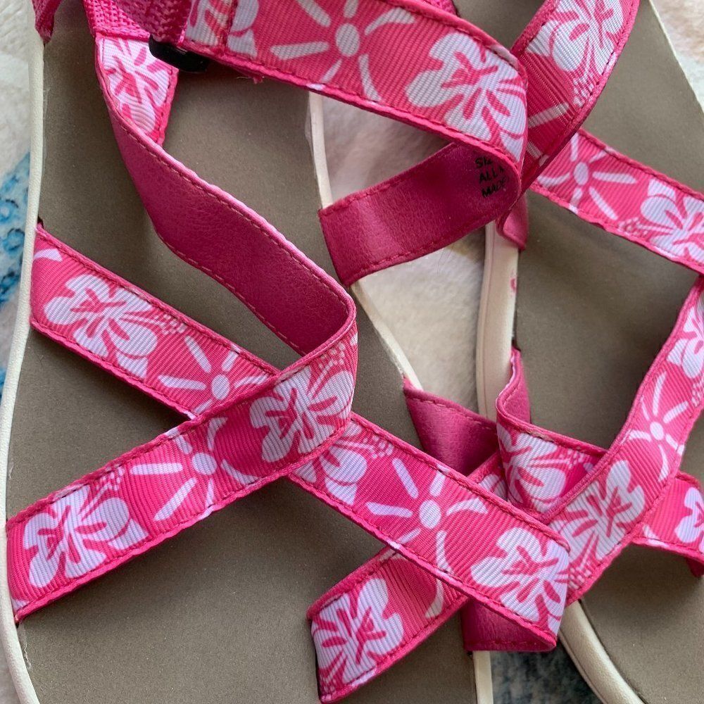 NWOT Ingaro Sport Sandals Pink & White Size 11 - Picture 5 of 5